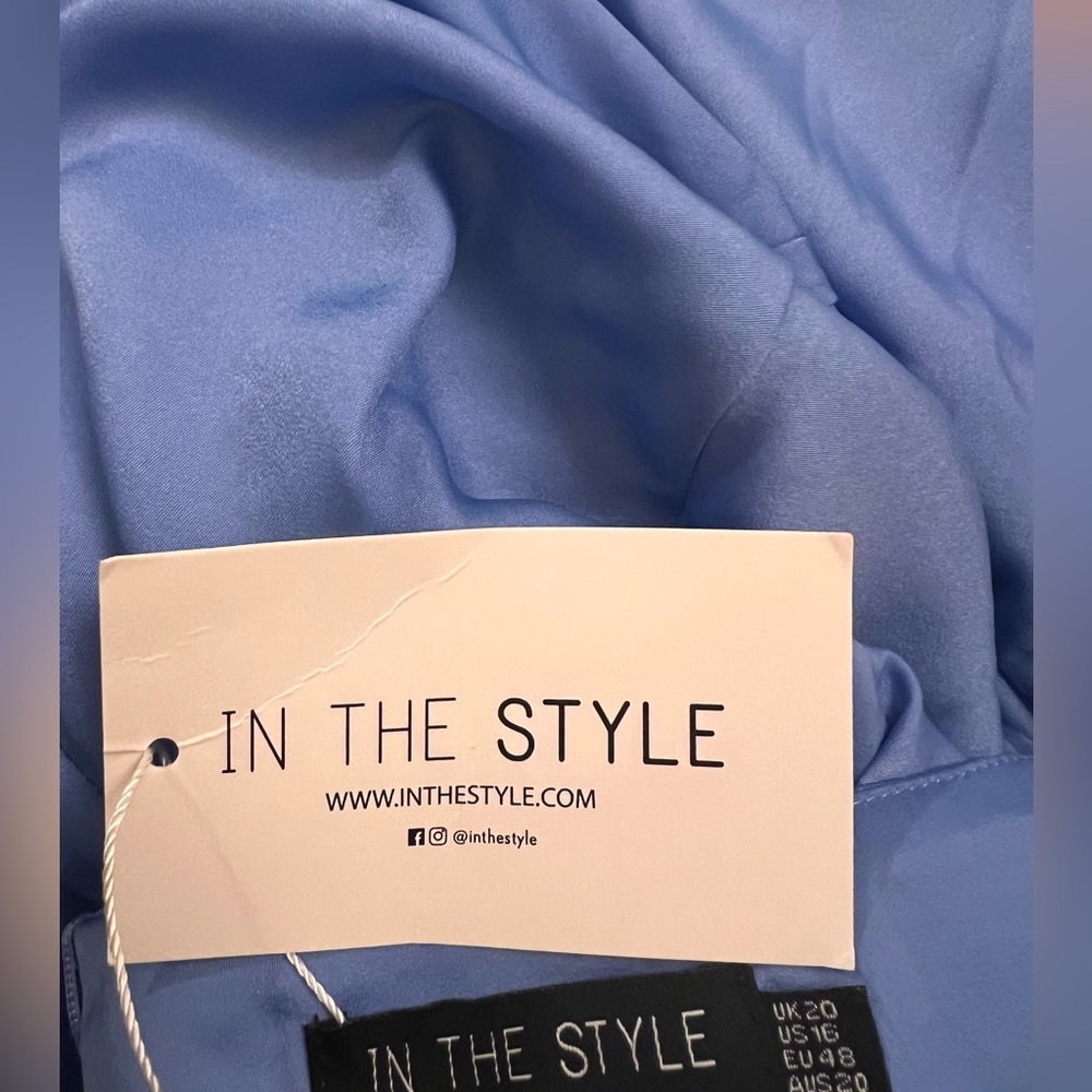 Brand new ASOS satin dress in blue - Picture 3 of 3